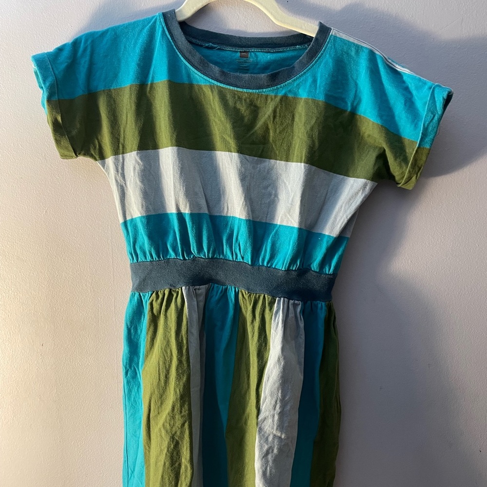 Tea collection girls striped dress size 10. 100% cotton. No rips or stains.